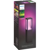 Philips Hue White & Color Ambiance Impress Sockelleuchte (Niedervolt), LED-Leuchte schwarz