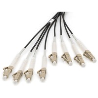 Digitus Glasfaser Universal Breakout Kabel, Duplex, LC/UPC Stecker, Multimode OM4 schwarz, 50 Meter, vorkonfektioniert