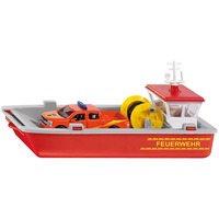 SIKU 2117 SUPER Feuerwehr Arbeitsboot, Spielfahrzeug rot/grau