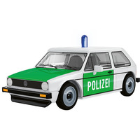 COBI Volkswagen Golf (1974) Polizei, Konstruktionsspielzeug weiß, Maßstab 1:35