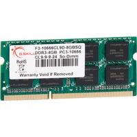 G.Skill SO-DIMM 4 GB DDR3-1066 , für iMac,MacBook/Pro,MacMini , Arbeitsspeicher F3-8500CL7S-4GBSQ, SQ, Retail