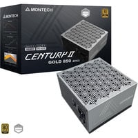Montech CENTURY II 850, PC-Netzteil silber, 1x 12-Pin High Power GPU, 4x PCIe, Kabelmanagement, 850 Watt