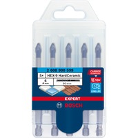 Bosch EXPERT HEX-9 HardCeramic Dachziegel-Bohrer, Ø 6mm 5 Stück, Länge 90mm
