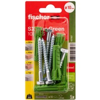 fischer Spreizdübel SX Plus Green 10x50 S K grün, 5 Stück, mit Schraube