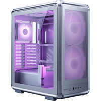 Cooler Master MasterFrame 500 Mesh ARGB , Tower-Gehäuse silber, Tempered Glass