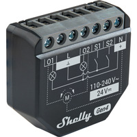 Shelly 2PM Gen4, Relais schwarz