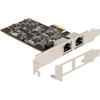 DeLOCK PCI Express x2 Karte auf 2 x RJ45 2,5 Gigabit, LAN-Adapter