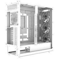 Thermaltake AX500 Snow White, Big-Tower-Gehäuse weiß, Tempered Glass