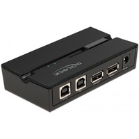 DeLOCK Delock USB 2.0 Switch f. 2 PC an 2Geräte, USB-Switch schwarz
