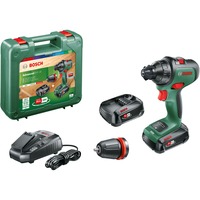 Bosch Akku-Bohrschrauber AdvancedDrill 18 grün/schwarz, 2x Li-Ionen Akku 2,5Ah, Koffer, POWER FOR ALL ALLIANCE