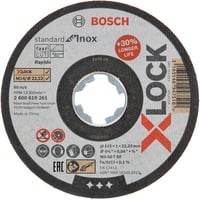 Bosch PRO Stainless Steel and Metal X-LOCK Trennscheibe, Ø 115mm Bohrung 22,23mm, WA 60 T BF, gerade