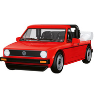 COBI Volkswagen Golf Cabriolet (1979-1993), Konstruktionsspielzeug rot, Maßstab 1:35