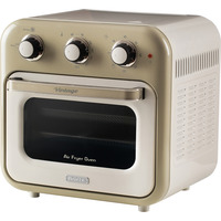 Ariete Heißluftfritteuse und Mini-Ofen 3in1 Vintage Beige weiß/beige, 1.350 Watt, Garraum 16 Liter, mit Sichtfenster