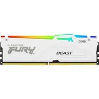 Kingston FURY DIMM 32 GB DDR5-6000 , Arbeitsspeicher weiß, KF560C36BWEA-32, FURY Beast RGB, AMD EXPO