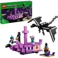 LEGO 21264 Minecraft Der Enderdrache und das Endschiff, Konstruktionsspielzeug 