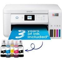 Epson EcoTank ET-2856, Multifunktionsdrucker weiß, Scan, Kopie, USB, WLAN, Duplex (Druck)