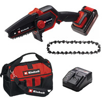 EINHELL Power X-Change Akku-Astkettensäge GE-PS 18/15 Li Bag Kit, 18Volt, Astsäge schwarz/rot, Li-Ionen Akku 2,5Ah