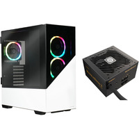 Enermax K8 ARGB + Marblebron II 650W, Tower-Gehäuse weiß, Bundle Gehäuse + Netzteil verschraubt