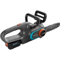GARDENA Akku-Kettensäge PowerSaw 250/18V P4A Ready-To-Use Set grau/türkis, Li-Ion Akku 2,5Ah P4A, POWER FOR ALL ALLIANCE