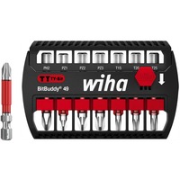 Wiha Bit-Satz BitBuddy TY-Bits 49mm, 7-teilig schwarz/rot, PH / PZ / TX