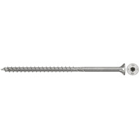 fischer Spanplattenschraube PowerFast II 5,0x80 Senkkopf TX 100 Stück, mit Teilgewinde, Edelstahl A2