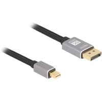 DeLOCK Kabel Mini DisplayPort > DisplayPort 1.4, 8K mit HDR schwarz/grau, 3 Meter