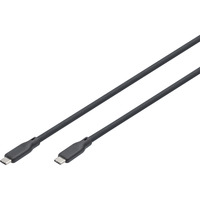 Digitus USB 3.2 Gen 1 Silikon-Anschlusskabel USB-C > USB-C schwarz, 2 Meter, PD, Laden mit bis zu 100 Watt