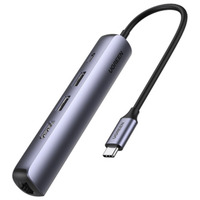 UGREEN CM418 5-in-1 USB-C Hub, Dockingstation silber