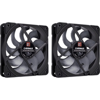 Noctua NF-A12x25 G2 PWM Sx2-PP chromax.black, Gehäuselüfter schwarz/beige, PWM-Anschluss, 2 Lüfter, 120 mm