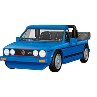 COBI Volkswagen Golf GTI British Version Cabriolet (1984), Konstruktionsspielzeug blau, Maßstab 1:35