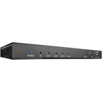Lindy 4 Port HDMI 2.0 Splitter, HDMI Splitter schwarz, 18G, mit Audio