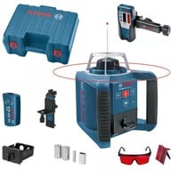 Bosch Rotationslaser GRL 300 HV Professional blau/schwarz, rote Laserlinie, mit Laser-Empfänger LR 1, in L-BOXX