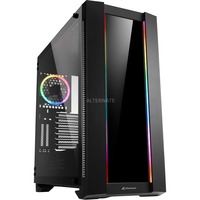 Sharkoon ELITE SHARK CA200G, Big-Tower-Gehäuse schwarz, Tempered Glass