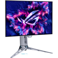 ASUS ROG Swift OLED PG27AQWP-W, Gaming-Monitor 67.3 cm (26.5 Zoll), silber/transparent, QHD, USB-Hub, Dual-Mode (QHD @ 540Hz, HD @ 720Hz), 540Hz Panel