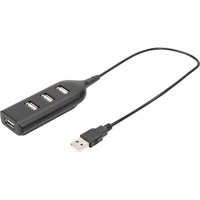 Digitus USB 2.0 Hub, 4-Port, USB-Hub schwarz