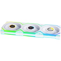 Lian Li UNI FAN SL120 LCD Wireless , Gehäuselüfter weiß, 3er-Pack inkl. Controller, 124.5 mm
