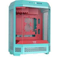 Thermaltake The Tower 600 Mint Strawberry, Tower-Gehäuse mint/rot, Tempered Glass x 3