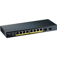 Zyxel GS1900-10HP V2, Switch schwarz, lüfterlos