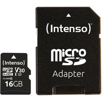 Intenso 16 GB microSDHC, Speicherkarte UHS-I U1, Class 10