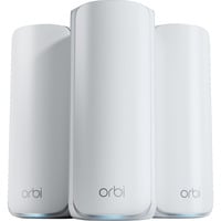 Netgear ORBI RBE773-100EUS WIFI 7 MESH Zusatzsatellit 3er Set, Mesh Access Point weiß, Tri-Band WiFi 7