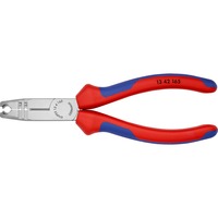 KNIPEX Abmantelungszange 13 42 165, Abisolier-Zange rot/blau, Länge 165mm