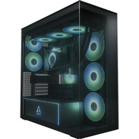 ARCTIC Xtender , Tower-Gehäuse schwarz (matt), Tempered Glass x 2 (getönt)