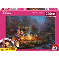 Schmidt Spiele Thomas Kinkade Studios: Disney - Mickey and Minnie Sweetheart Campfire, Puzzle 200 Teile