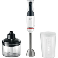 Bosch Stabmixer ErgoMaster MSM4W220 Serie 4 weiß/edelstahl, 600 Watt, mit Zerkleinerer