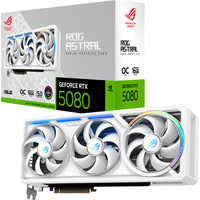 ASUS GeForce RTX 5080 ROG ASTRAL GAMING OC WHITE, Grafikkarte weiß, DLSS 4, 3x DisplayPort, 2x HDMI 2.1