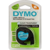 Dymo LetraTag ORIGINAL Kunststoff Schriftband schwarz auf transparent S0721530