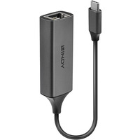 Lindy USB 3.2 Typ C Gigabit Ethernet Konverter, LAN-Adapter silber