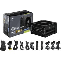 MSI MAG A1000GLS PCIE5, PC-Netzteil schwarz, 1x 12VHPWR, 4x PCIe, Kabelmanagement, 1000 Watt