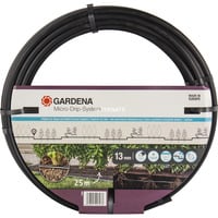 GARDENA Micro-Drip-System Tropfrohr für Büsche/Hecken 1,6 l/h, 25 Meter, Tropfer schwarz, Modell 2023, ober- und unterirdisch