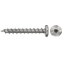 fischer Spanplattenschraube PowerFast II 5,0x40 Halbrundkopf TX 50 Stück, mit Vollgewinde, Edelstahl A2